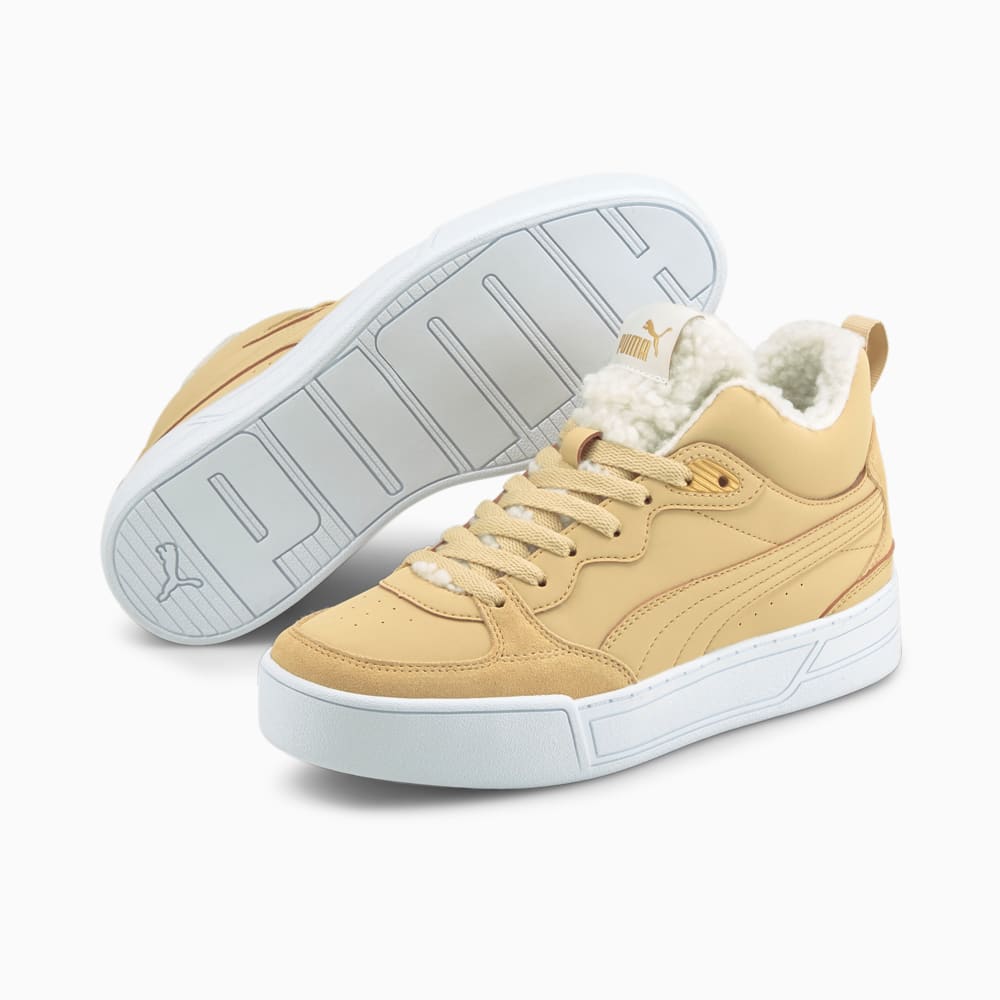 Зображення Puma Кеди Skye Demi Teddy Women's Trainers #2: Pebble-Pebble-Whisper White-Puma Team Gold