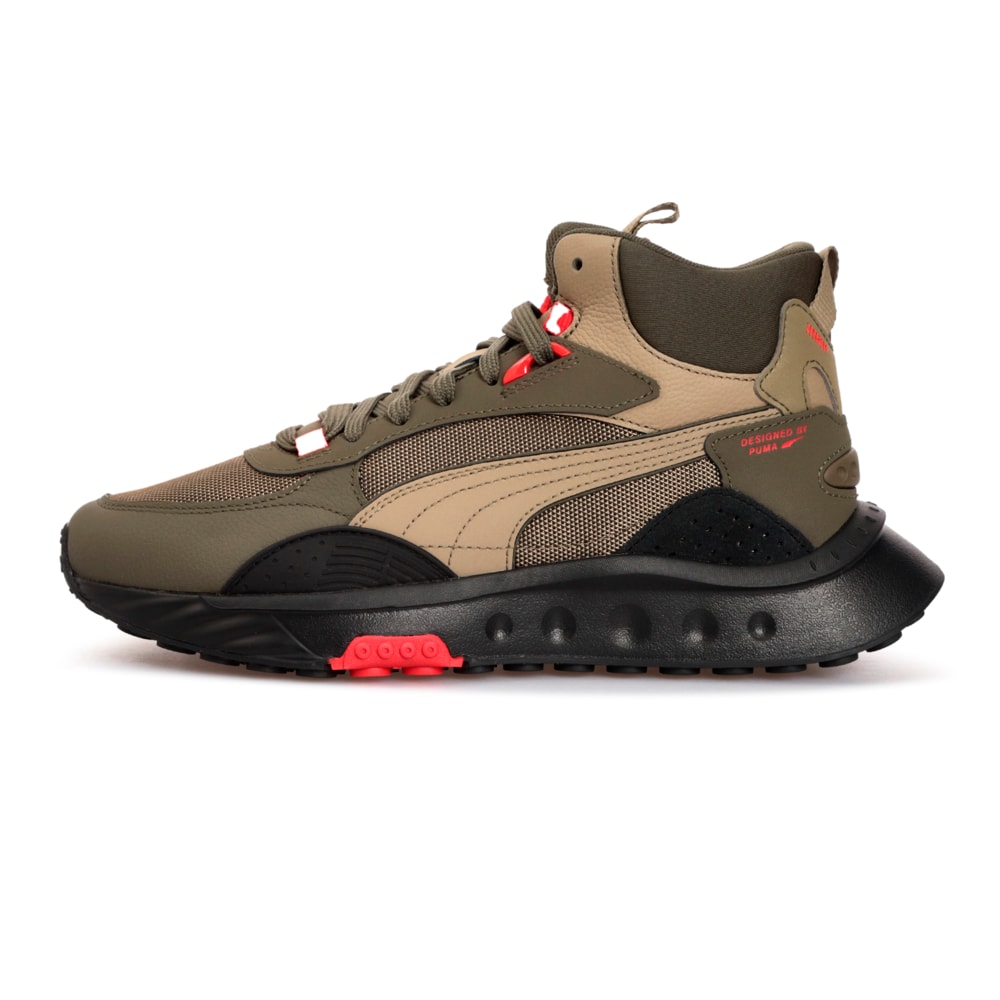 Зображення Puma Кросівки Wild Rider Mid Trainers #1: Covert Green-Grape Leaf-High Risk Red