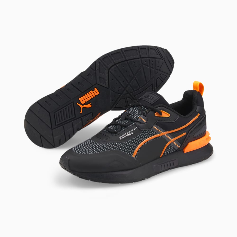 Puma black 2025 orange trainers