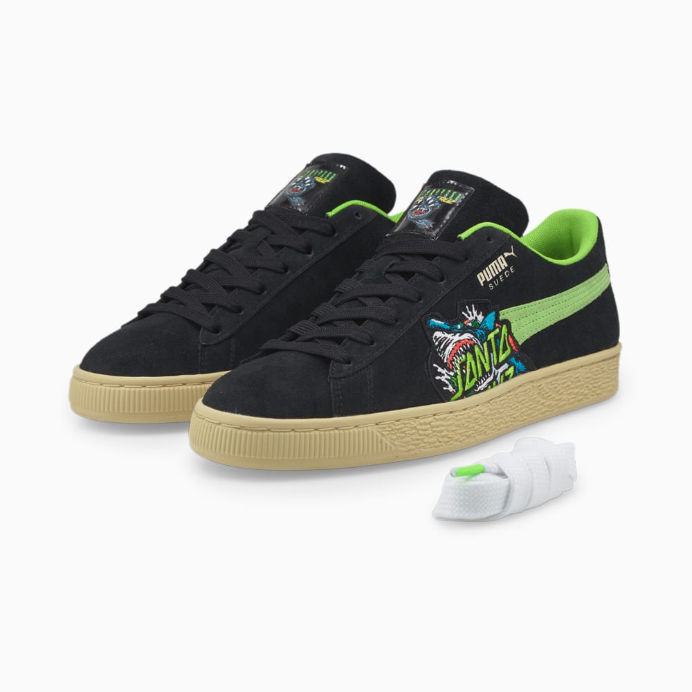 Зображення Puma Кеди PUMA x SANTA CRUZ Suede Shark Trainers #2: Puma Black-Green Flash-Deep Wisteria