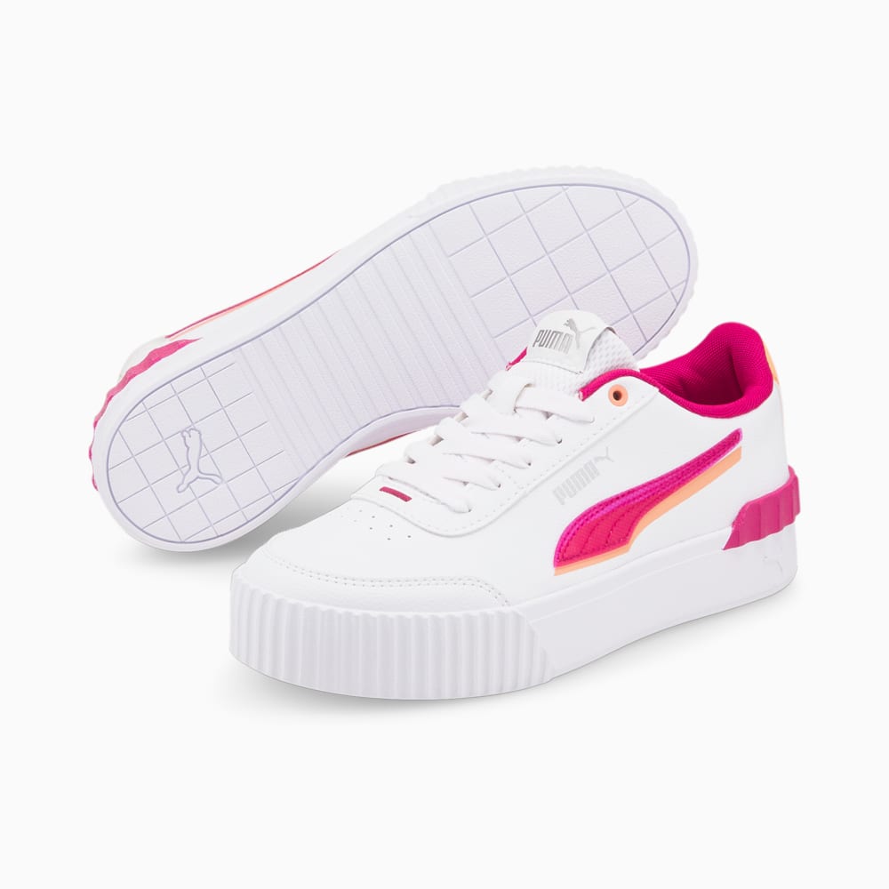 Зображення Puma Кеди Carina Lift Shadow Women's Trainers #2: Puma White-Festival Fuchsia-Peach Pink