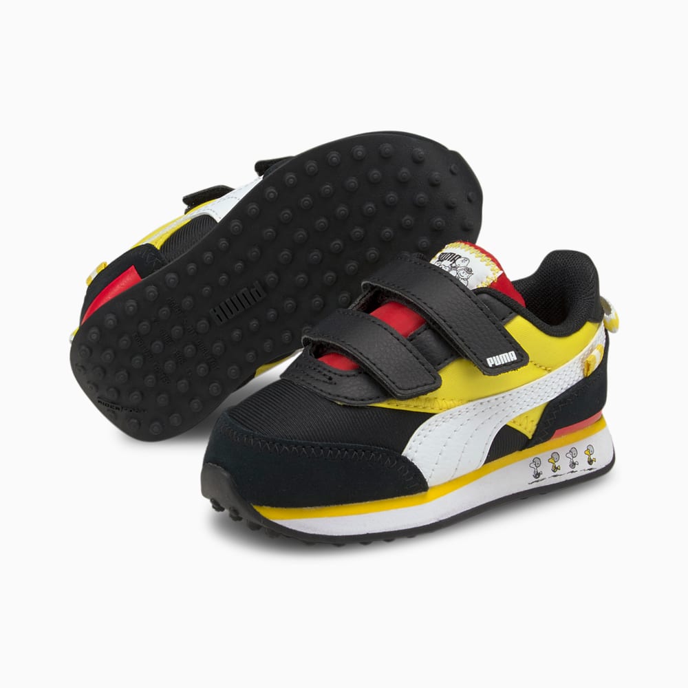 Зображення Puma Дитячі кросівки PUMA x PEANUTS Future Rider V Babies' Trainers #2: Puma Black-Maize