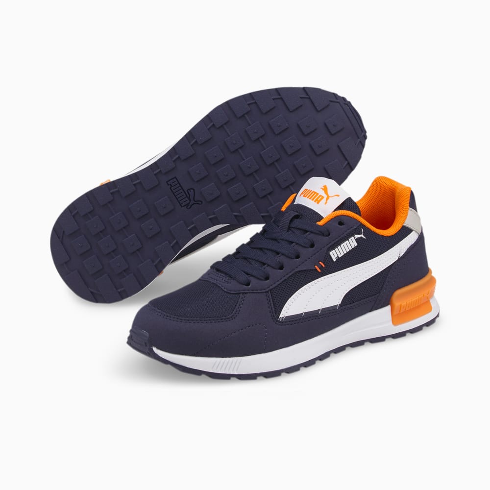 

PUMA - Кроссовки Graviton Youth Trainers – Peacoat-Puma White-Gray Violet-Vibrant Orange –, Синий