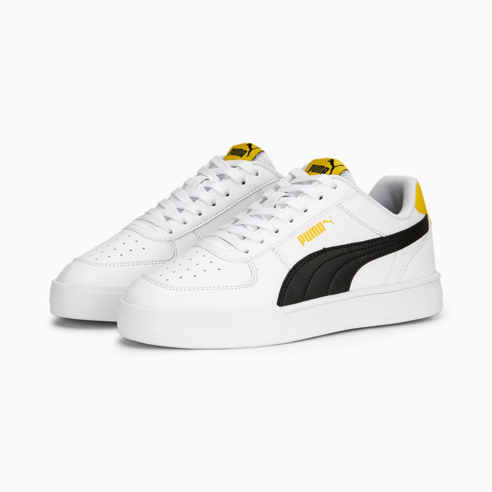 Изображение Puma Кроссовки Caven Youth Trainers #2: PUMA White-PUMA Black-Pelé Yellow