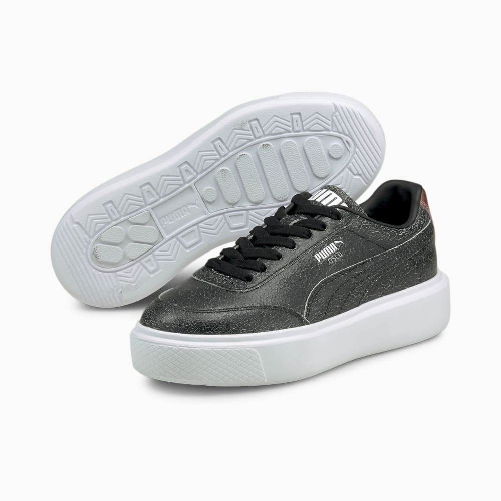 Oslo Maja Cracked Women s Trainers Puma Black Puma White Rose Gold Puma 382243 01
