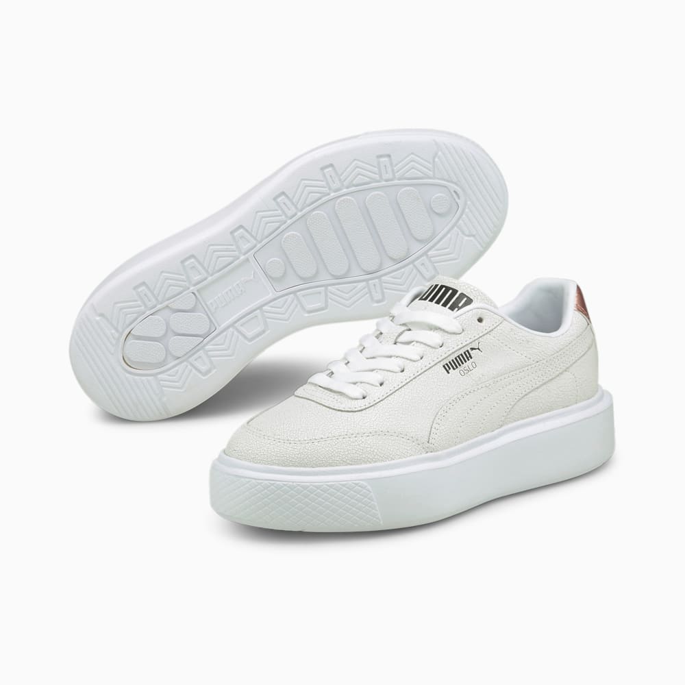 Oslo Maja Cracked Women s Trainers 20 White White Black Rose Gold Puma 382243 02