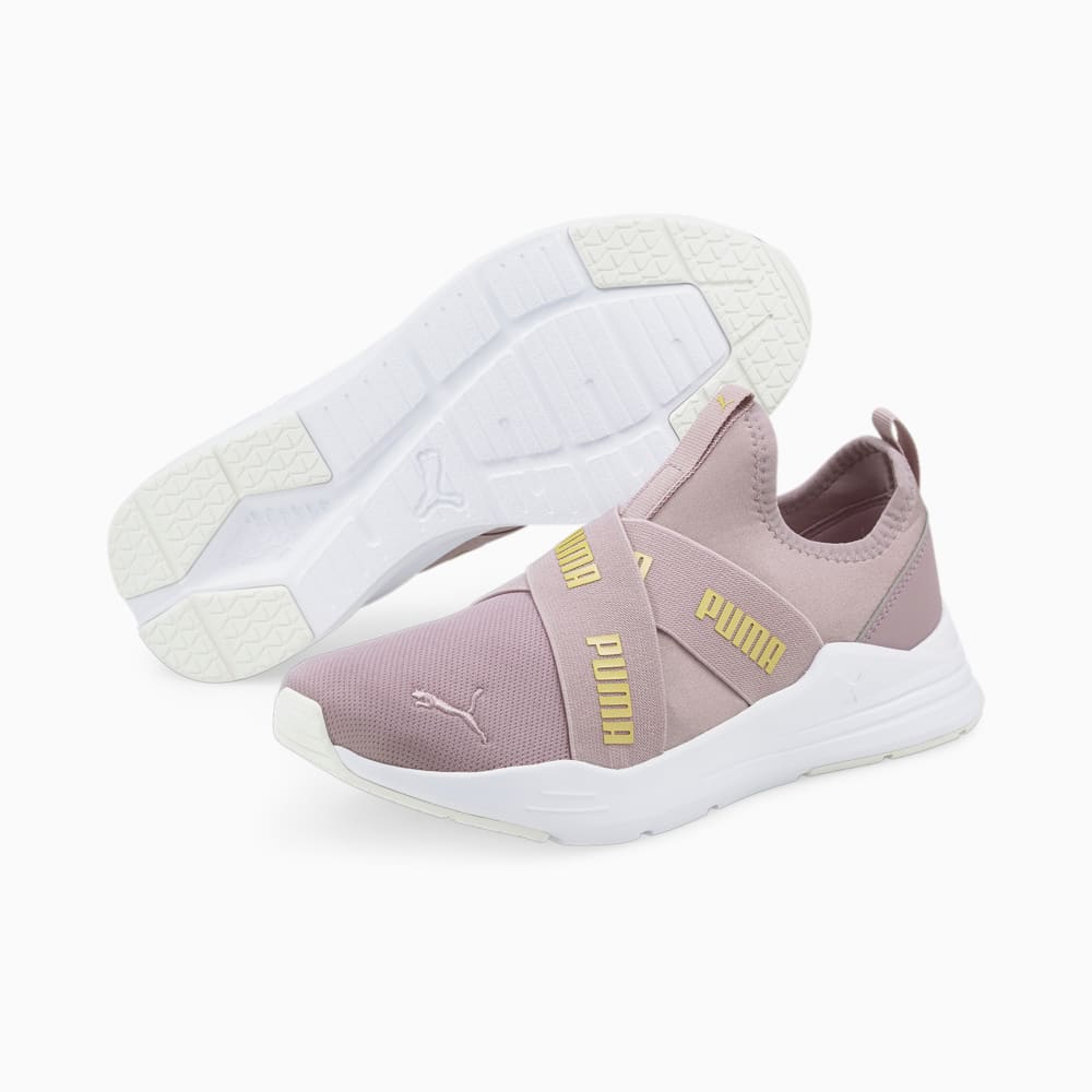 Зображення Puma Кросівки Wired Run Slip-On Women's Trainers #2: Quail-Puma Team Gold