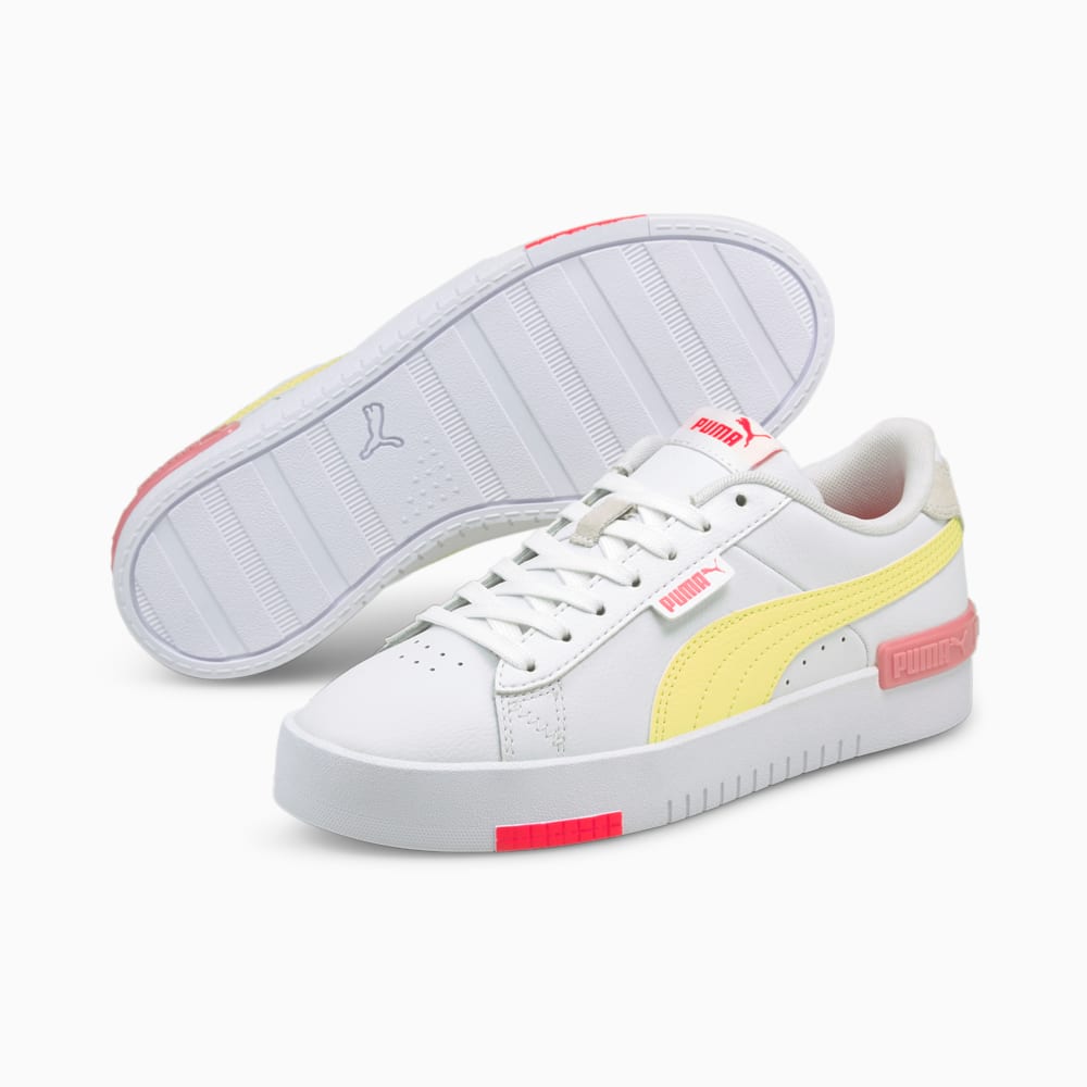 

PUMA - female - Кеды Jada Blend Women's Trainers – Puma White-SOFT FLUO YELLOW-Sunblaze-Peony –, Белый