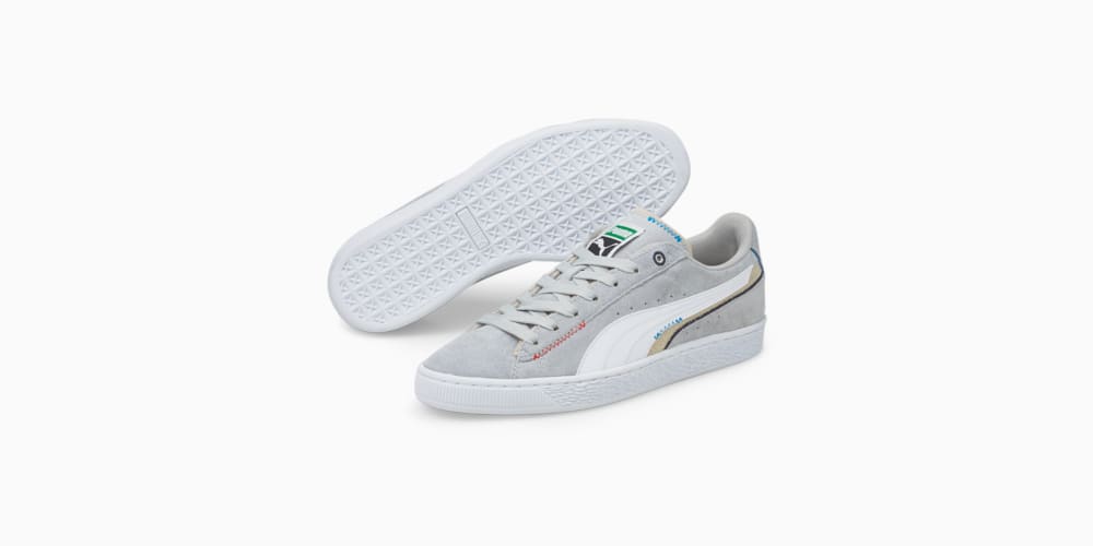 suede displaced basketball shoes