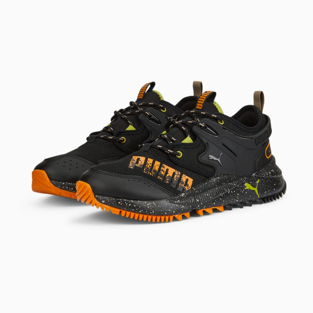 Puma black cheap orange shoes