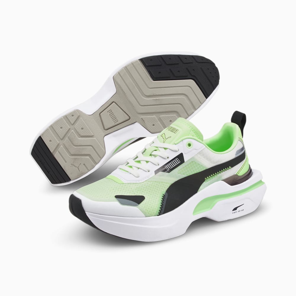 Изображение Puma Кроссовки Kosmo Rider Women's Trainers #2: Puma White-Fizzy Lime