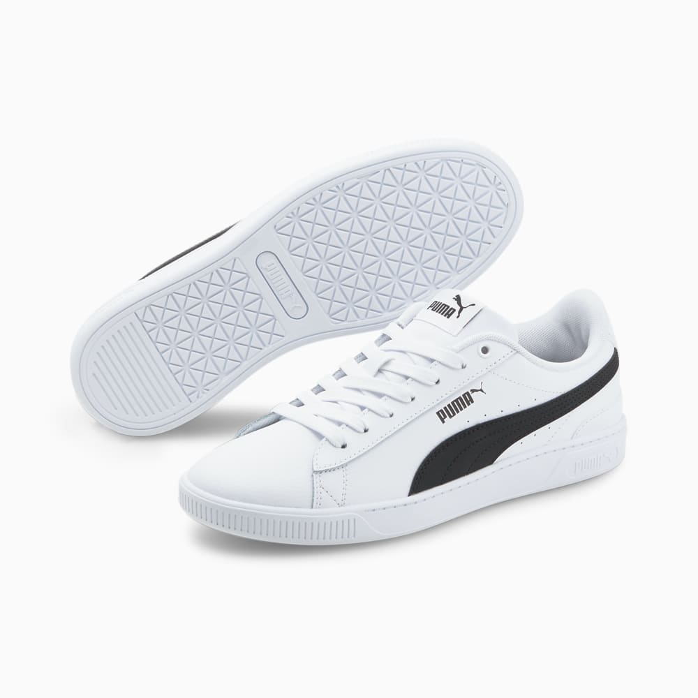 Изображение Puma Кроссовки Vikky v3 Leather Women’s Trainers #2: Puma White-Puma Black-Puma Black