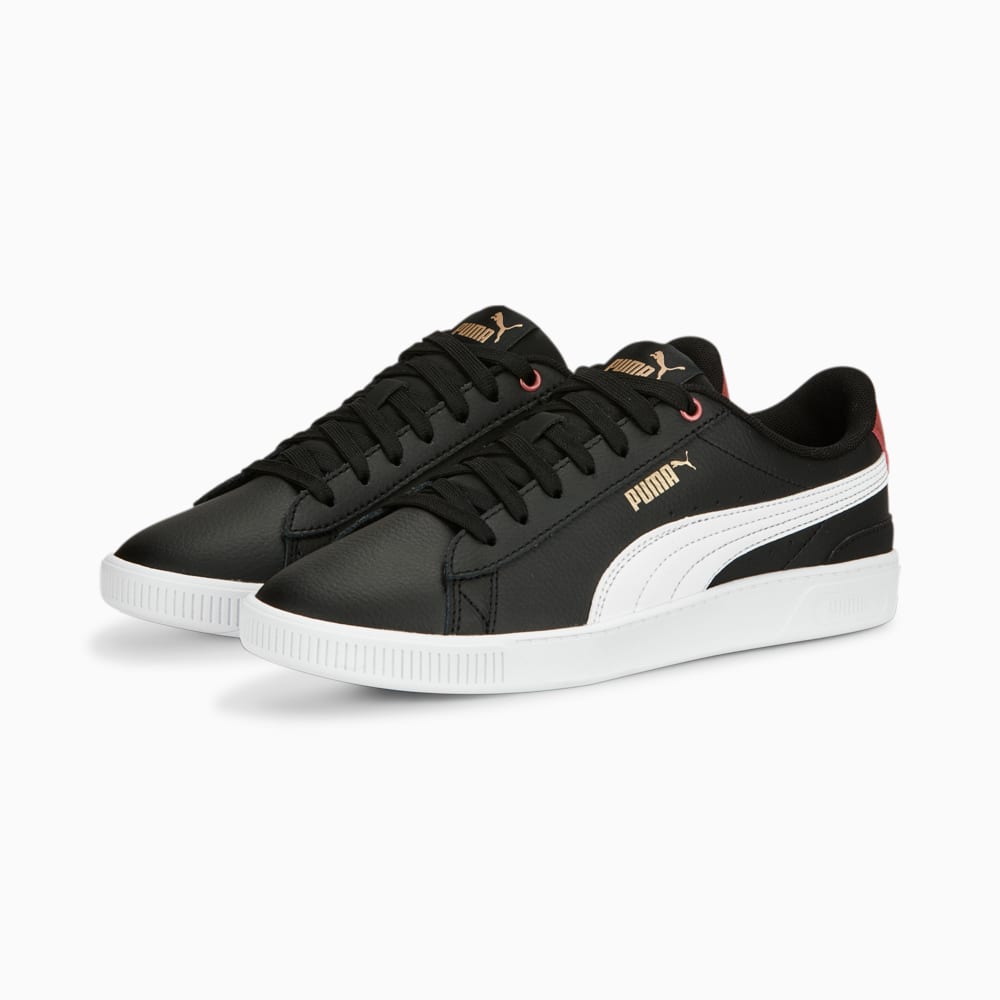 Vikky v3 Leather Women s Trainers 10 Black PUMA Black PUMA White Heartfelt PUMA Gold Puma 383115 12
