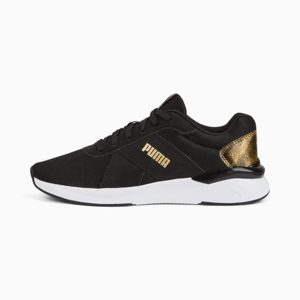 Зображення Puma Кросівки Rose Raw Metallics Women's Trainers #1: Puma Black-Puma Team Gold