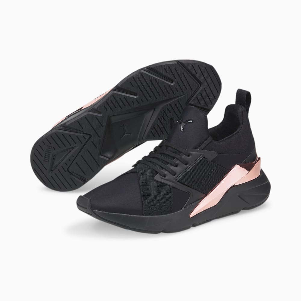 Muse X5 Metal Women s Trainers Puma Black Rose Gold Puma 383954 01