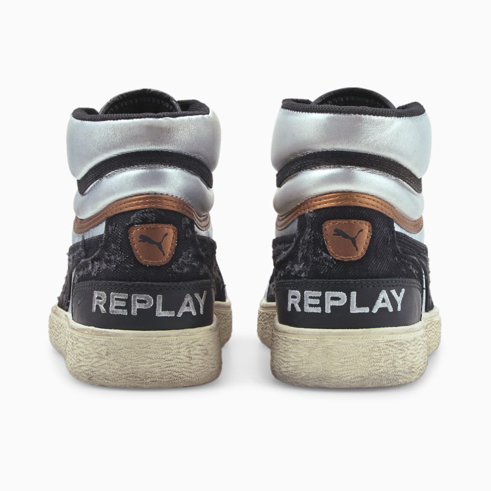 фото Кеды ralph sampson x replay mid metallic silver trainers puma