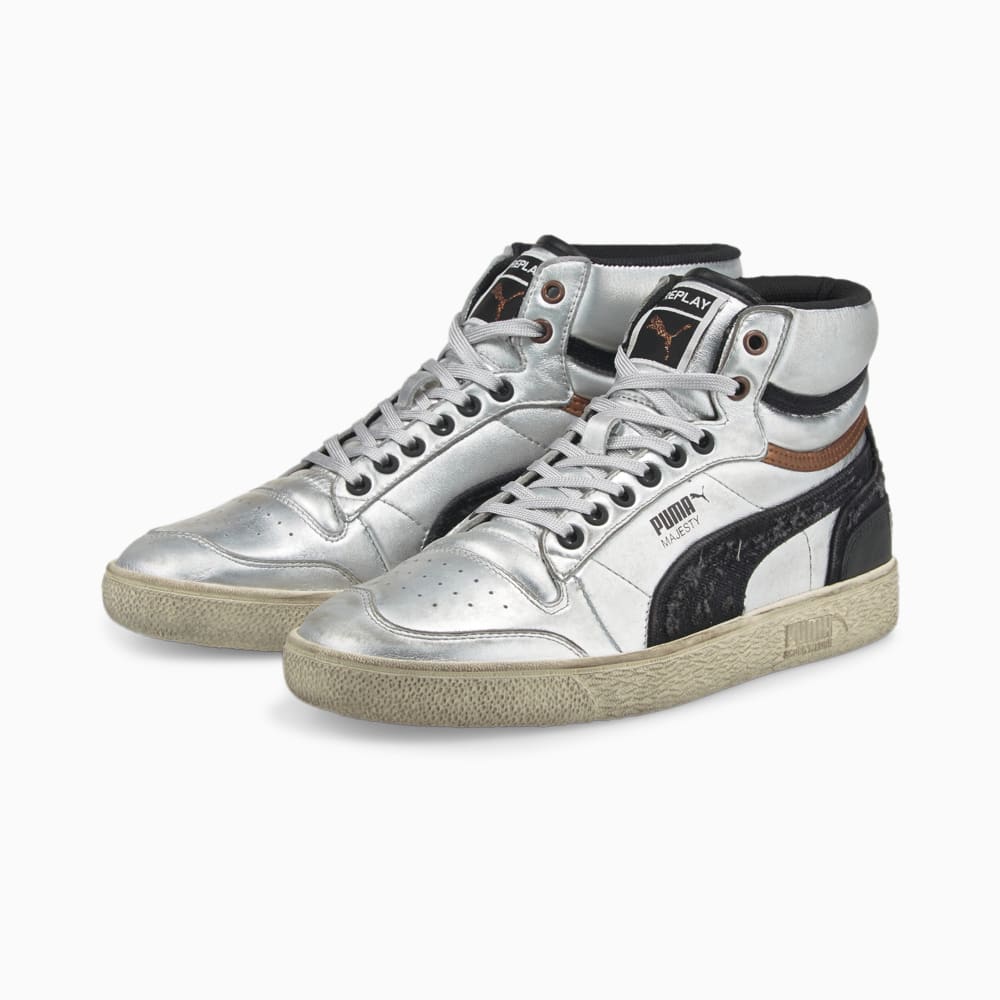 фото Кеды ralph sampson x replay mid metallic silver trainers puma