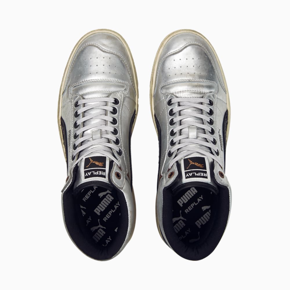 фото Кеды ralph sampson x replay mid metallic silver trainers puma