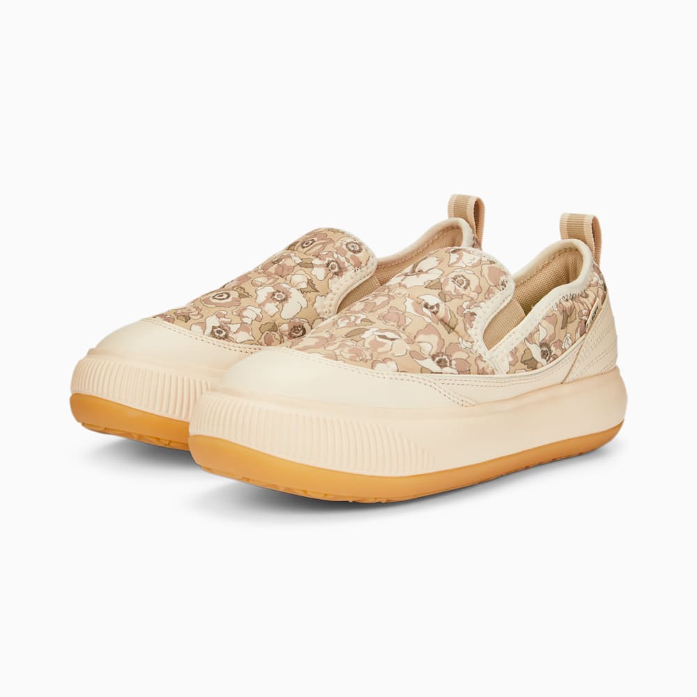 PUMA x LIBERTY Suede Mayu Slip on Women s Trainers 100 Beige Sun Kiss Puma 384130 01