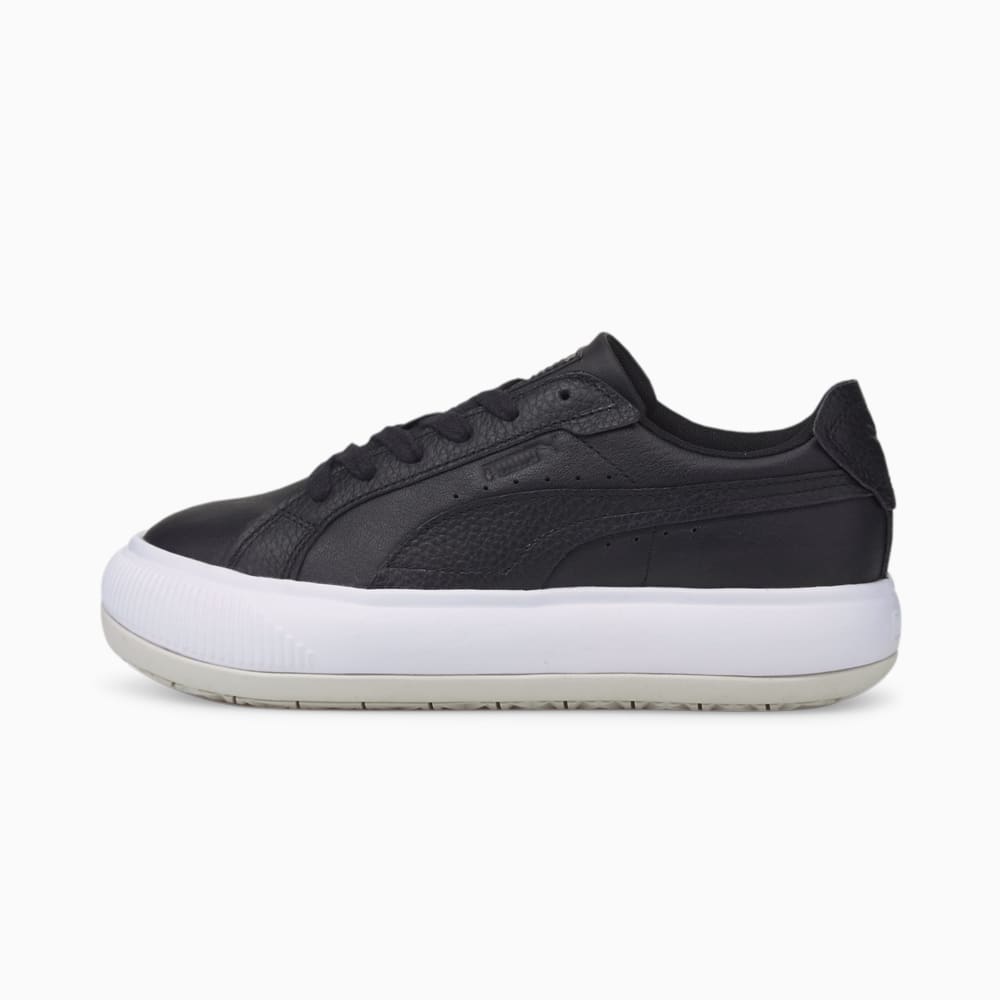 Изображение Puma Кеды Suede Mayu Rare Leather Women's Trainers #1: Puma Black-Puma White-Nimbus Cloud