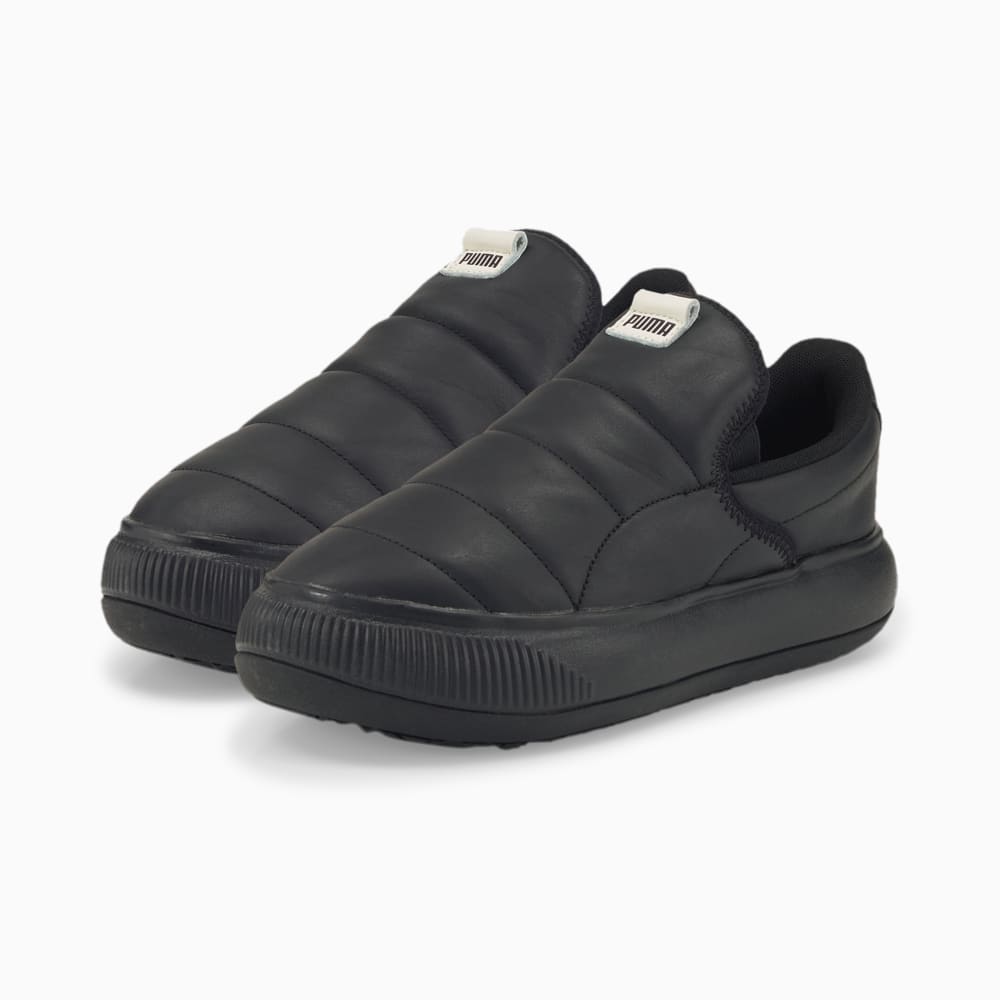 Suede Mayu Slip On Leather Women s Trainers Puma Black Pristine Puma 384430 01