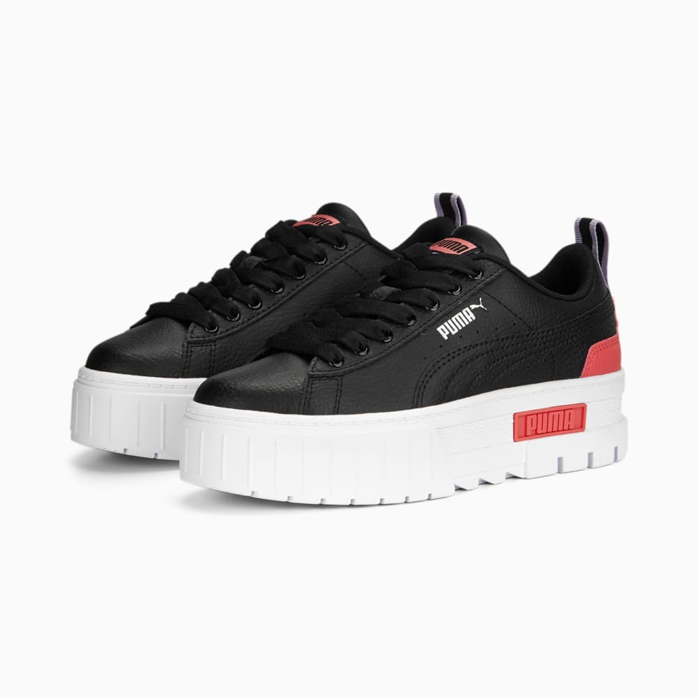 Image Puma Mayze Leather Youth Trainers #2