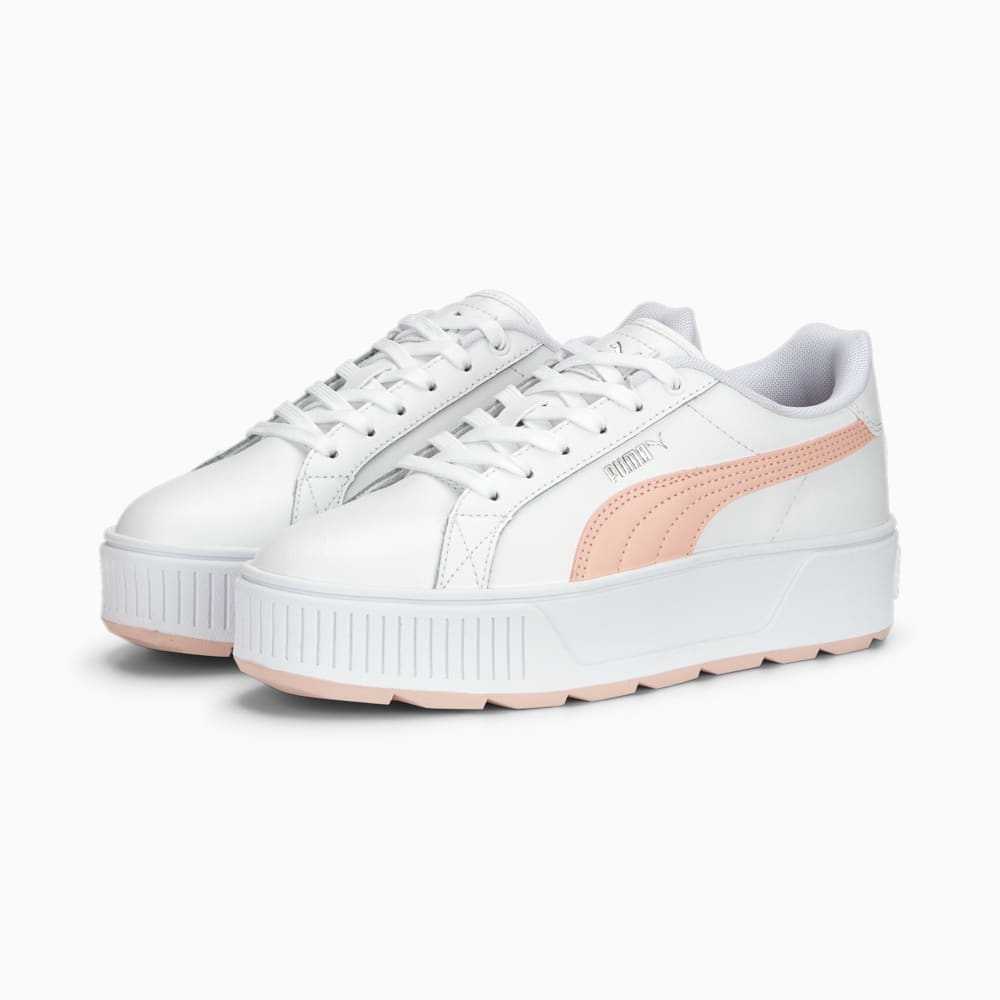 Изображение Puma Кеды Karmen L Women's Trainers #2: PUMA White-Rose Dust-PUMA Silver