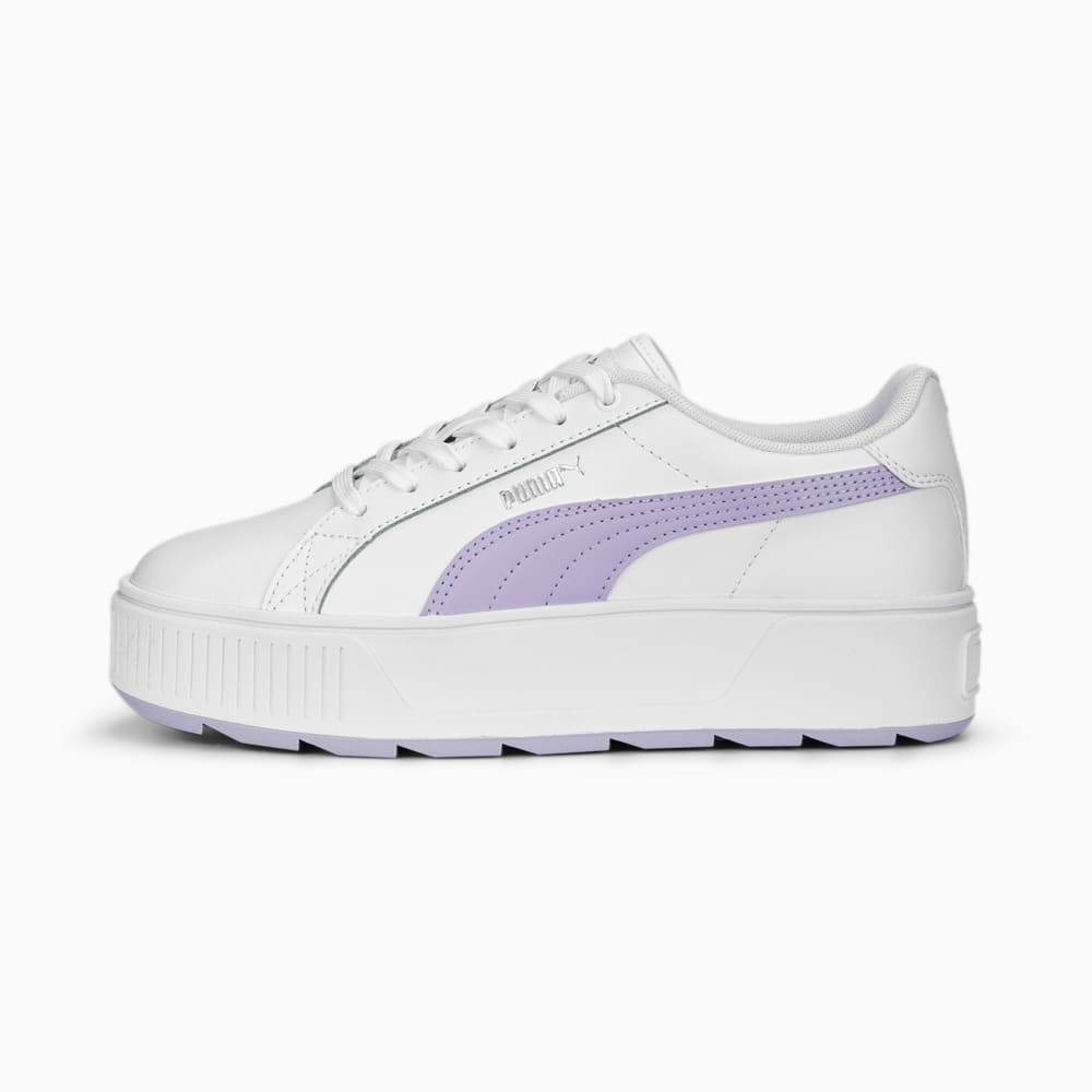 Зображення Puma Кеди Karmen L Women's Trainers #1: PUMA White-Vivid Violet-PUMA Silver