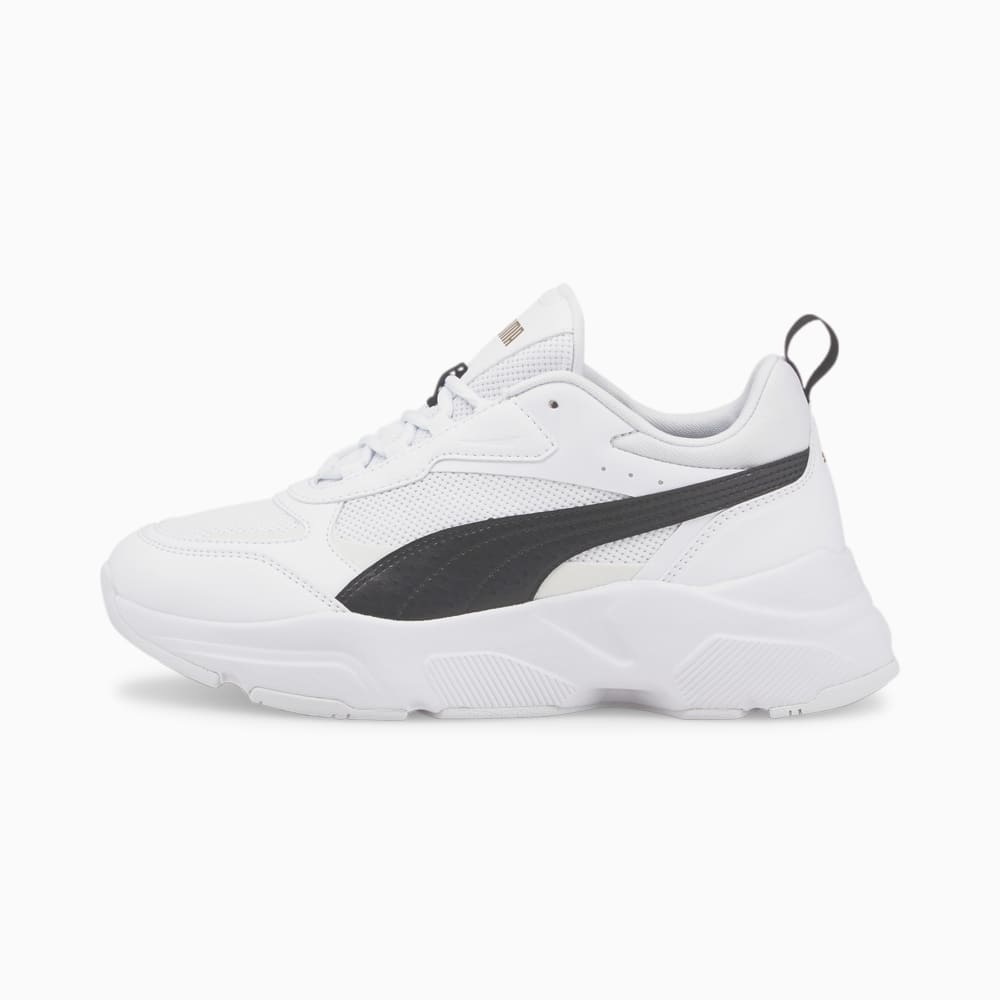 Puma black top gold trainers