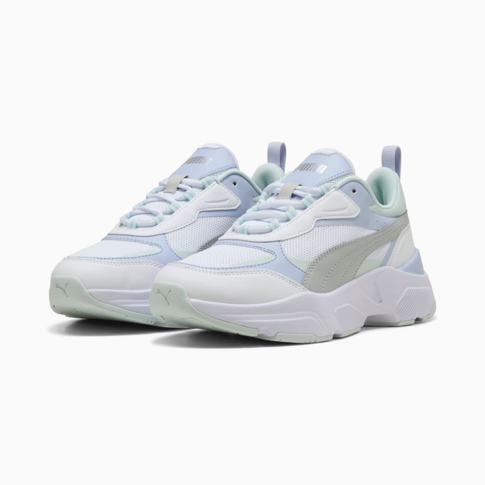 Изображение Puma Кроссовки Cassia Women's Trainers #2: PUMA White-Cool Light Gray-Cool Weather-Peaceful Blue