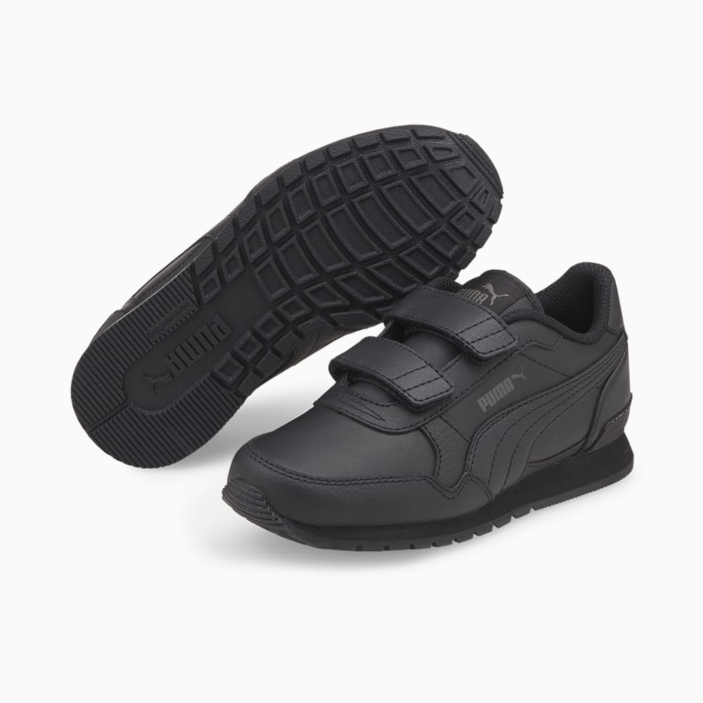 Зображення Puma Дитячі кросівки ST Runner v3 Leather Kids’ Trainers #2: Puma Black-Puma Black