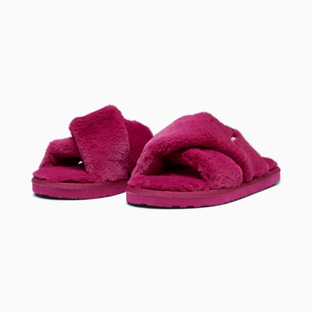 Puma top fuzzy sandals