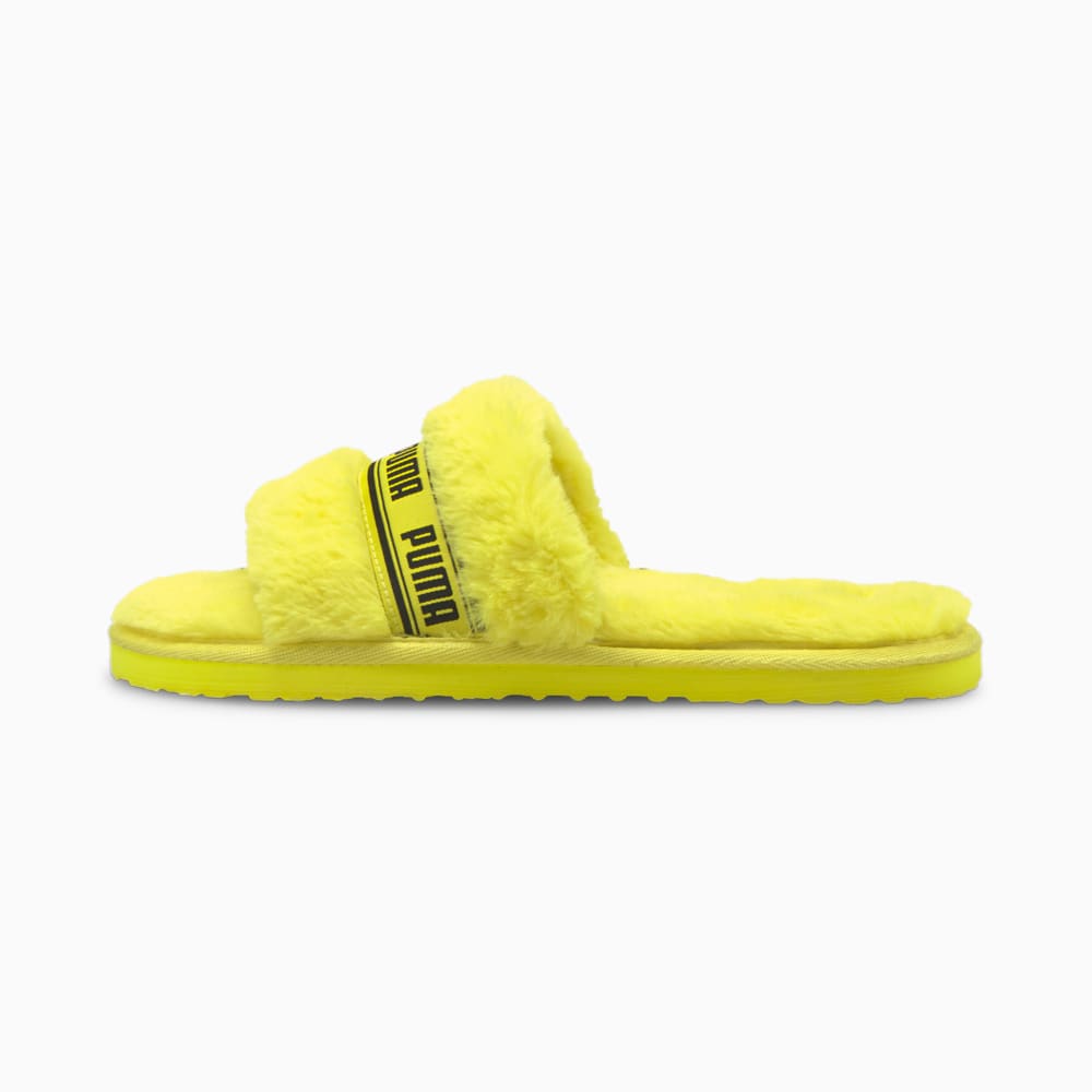 Изображение Puma Шлепанцы Fluff Women’s Slide #1: Fluo Yellow-Puma Black