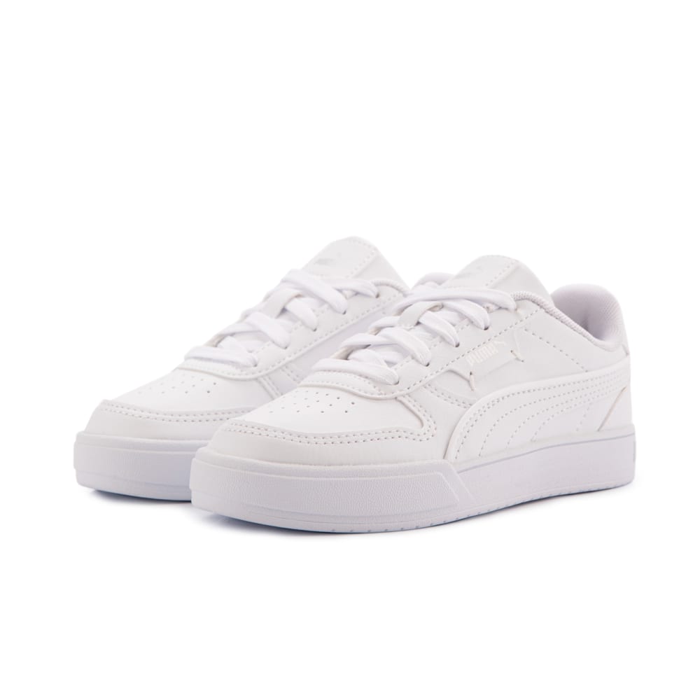 Изображение Puma Детские кеды Caven Dime Kids' Trainers #2: Puma White-Puma White-Puma Silver