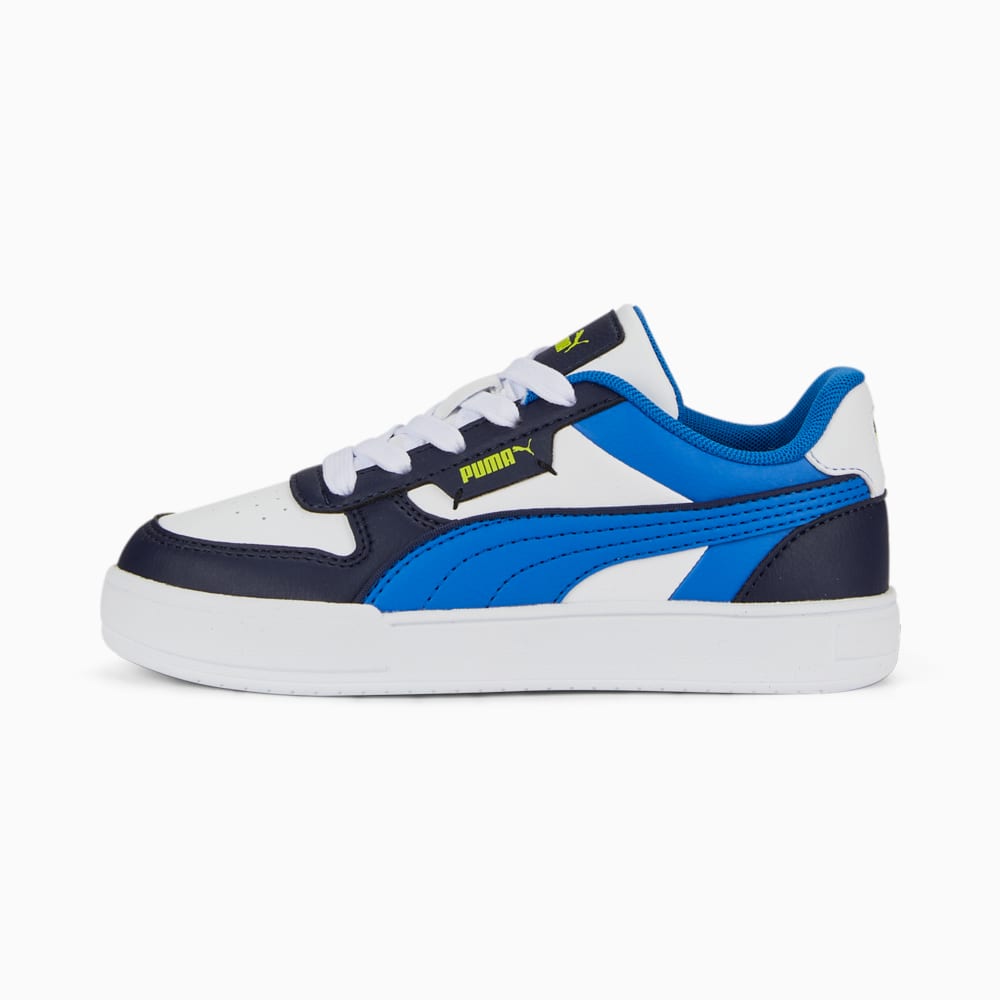 Зображення Puma Дитячі кеди Caven Dime Kids' Trainers #1: PUMA White-Victoria Blue-PUMA Navy-Lime Smash