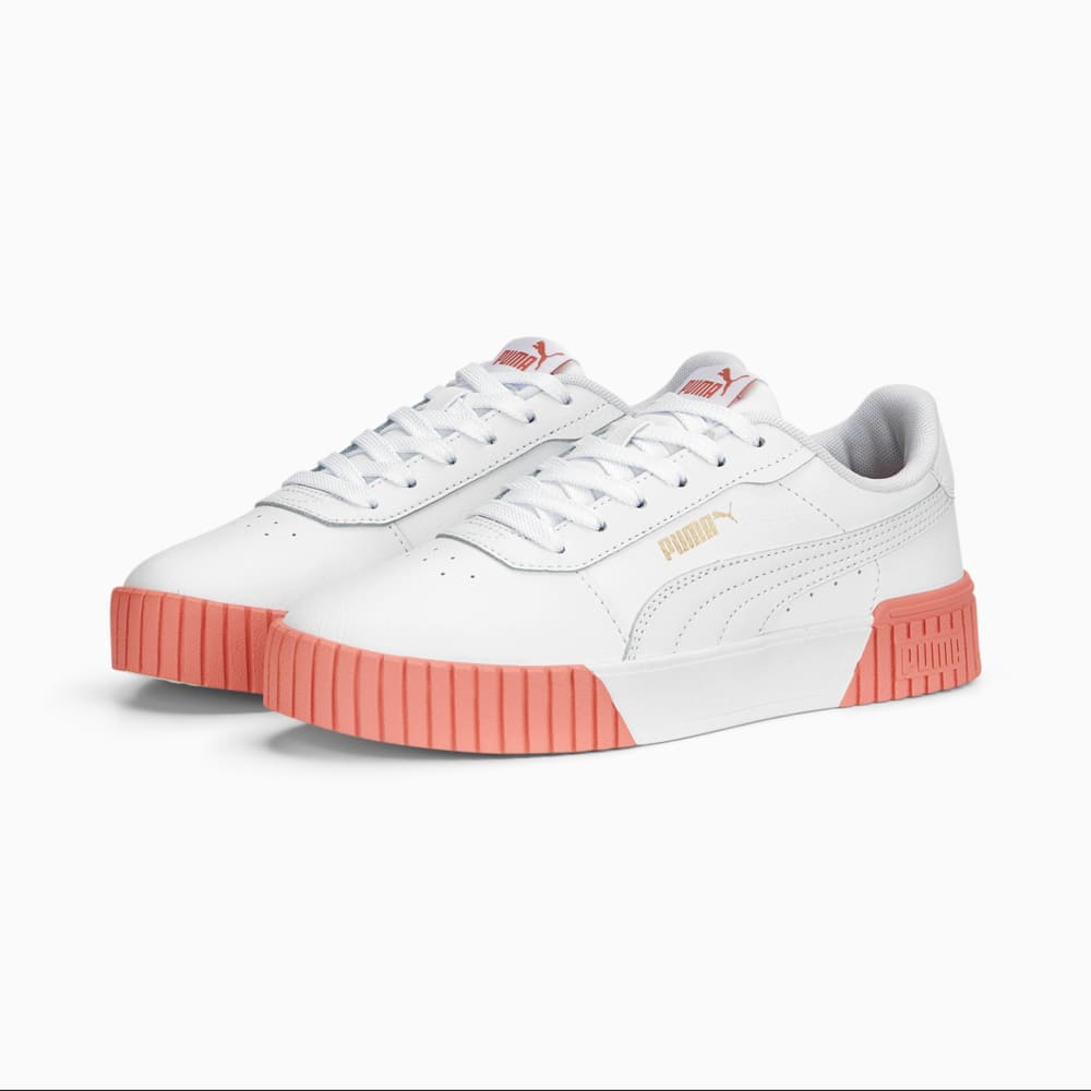 Изображение Puma Кеды Carina 2.0 Sneakers Women #2: PUMA White-Hibiscus Flower-PUMA Gold