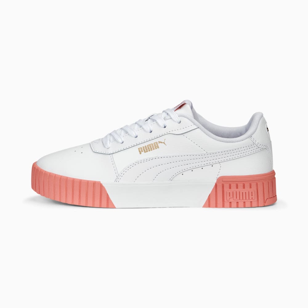 Изображение Puma Кеды Carina 2.0 Sneakers Women #1: PUMA White-Hibiscus Flower-PUMA Gold