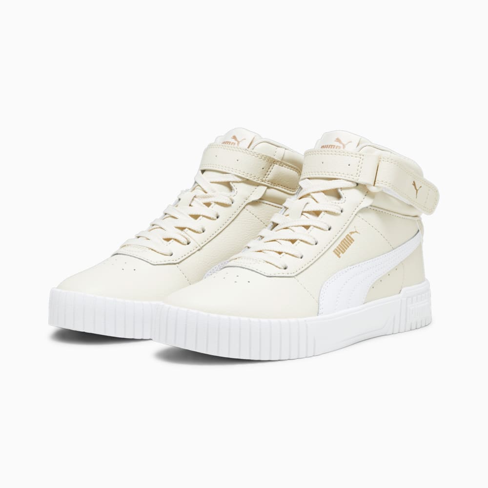 Изображение Puma Кроссовки Carina 2.0 Mid Sneakers Women #2: Alpine Snow-PUMA White-PUMA Gold