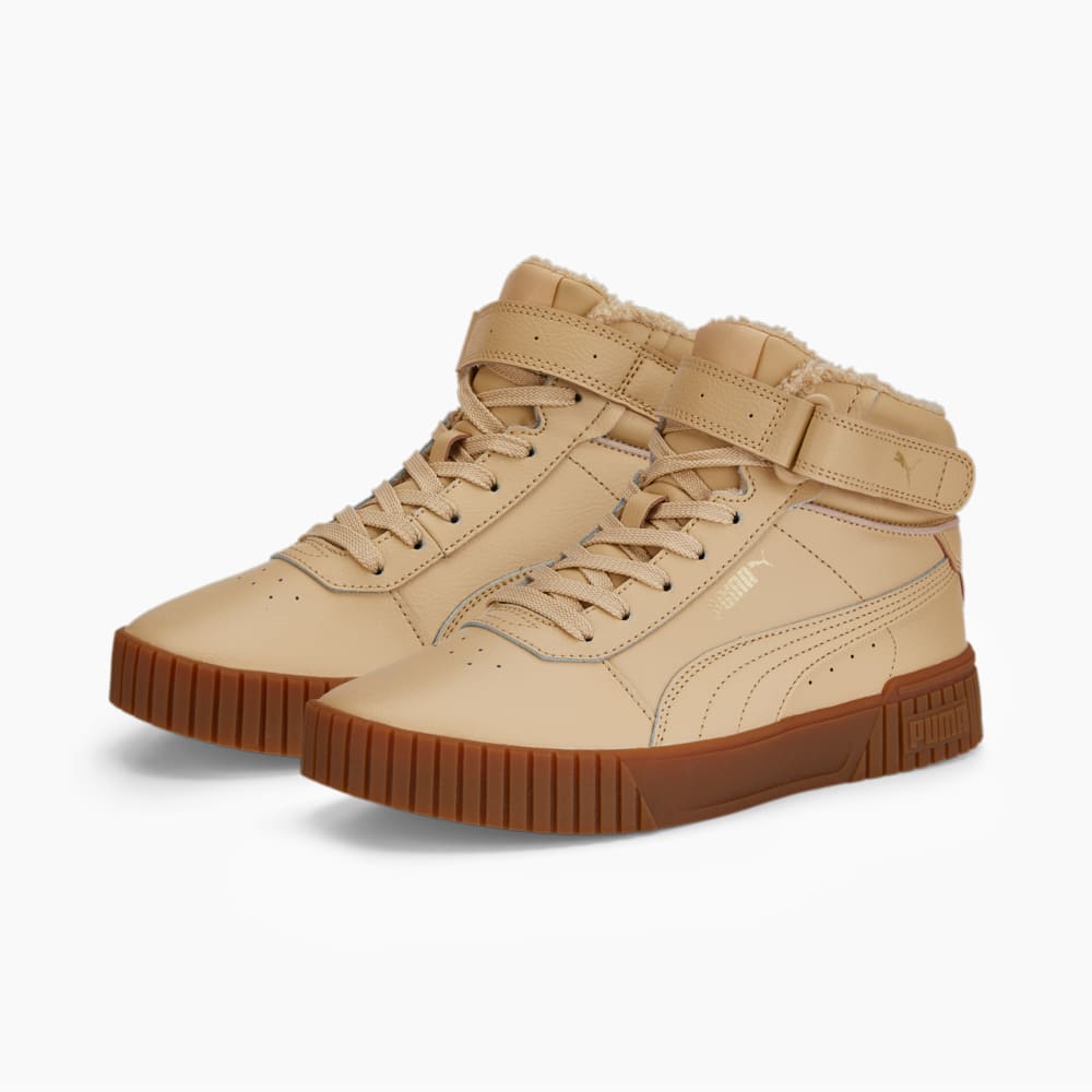 Изображение Puma Кроссовки Carina 2.0 Mid Winter Sneakers Women #2: Light Sand-Light Sand-Puma Team Gold-Gum