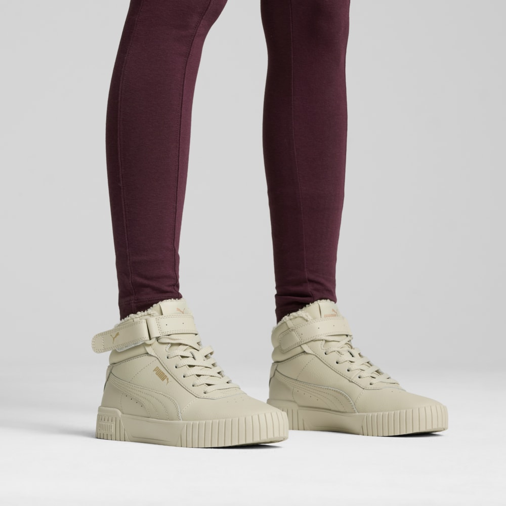 Зображення Puma Кросівки Carina 2.0 Mid Winter Sneakers Women #2: Desert Dust-PUMA Gold