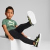 Изображение Puma Детские кроссовки Suede Light Flex Small World Alternative Closure Sneakers Kids #4: Puma Black-Lime Squeeze