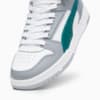 Изображение Puma Детские кроссовки Rebound Game Sneakers Youth #6: PUMA White-Malachite-Cool Mid Gray-Gold
