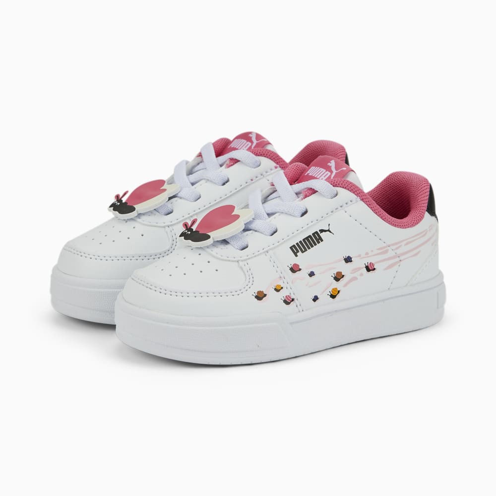 Изображение Puma Детские кеды Caven Small World Alternative Closure Sneakers Babies #2: Puma White-Almond Blossom-Sunset Pink-Puma Black