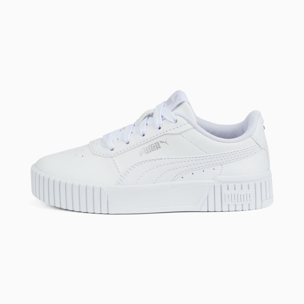 Изображение Puma Детские кроссовки Carina 2.0 Sneakers Kids #1: Puma White-Puma White-Puma Silver