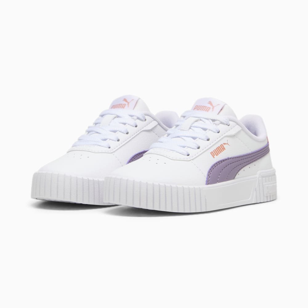 Изображение Puma Детские кроссовки Carina 2.0 Sneakers Kids #2: PUMA White-Pale Plum-Deeva Peach