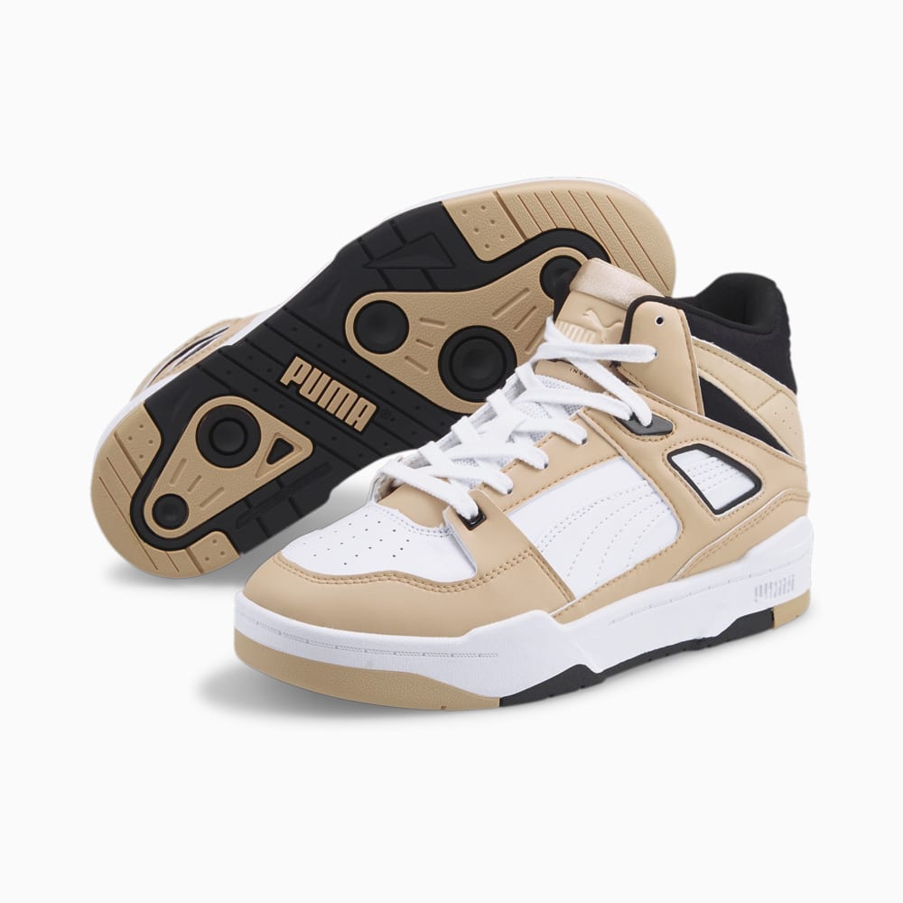 Изображение Puma Кроссовки Slipstream Mid Sneakers Women #2: Puma White-Light Sand-Puma Black