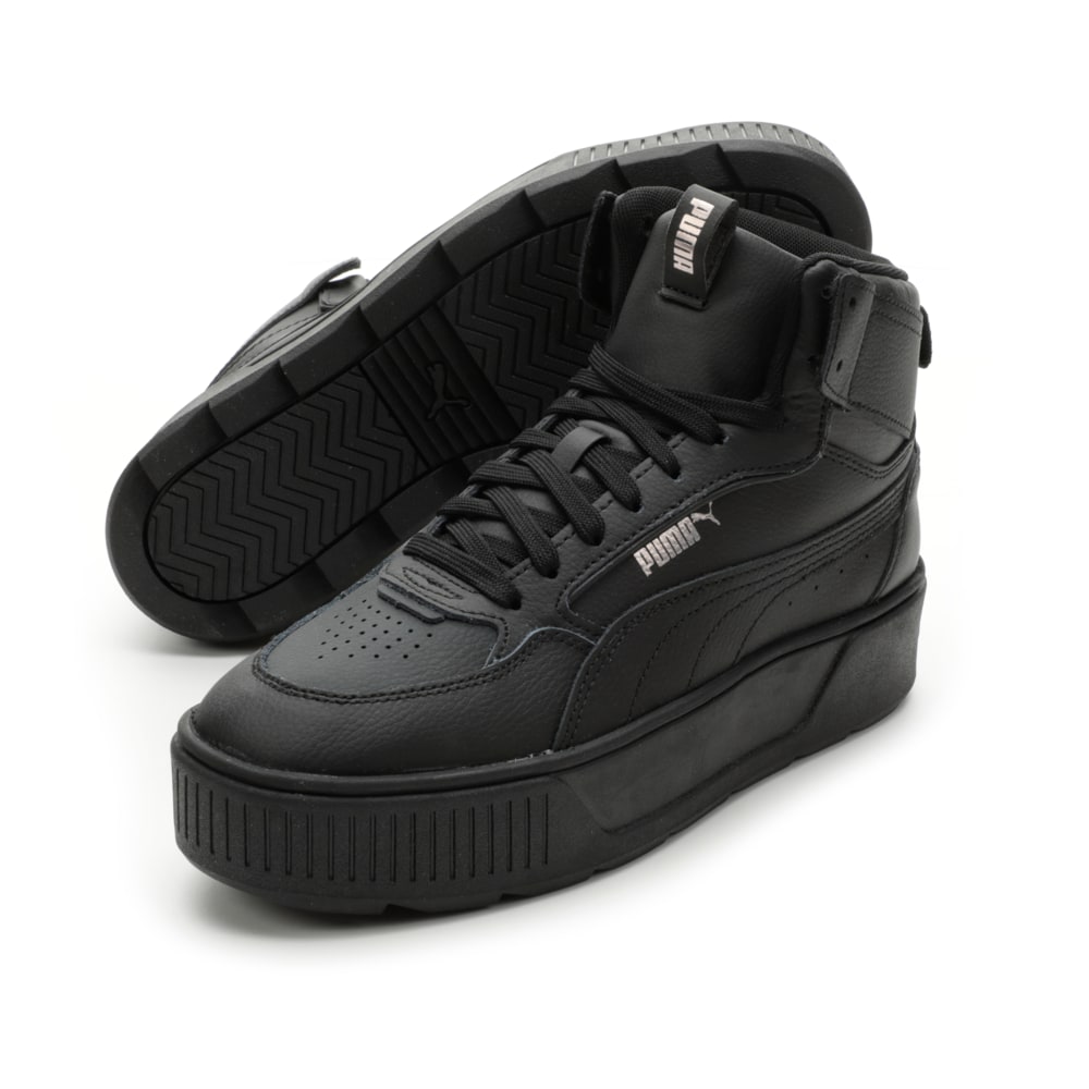 Puma rebel mid women's sneakers black top