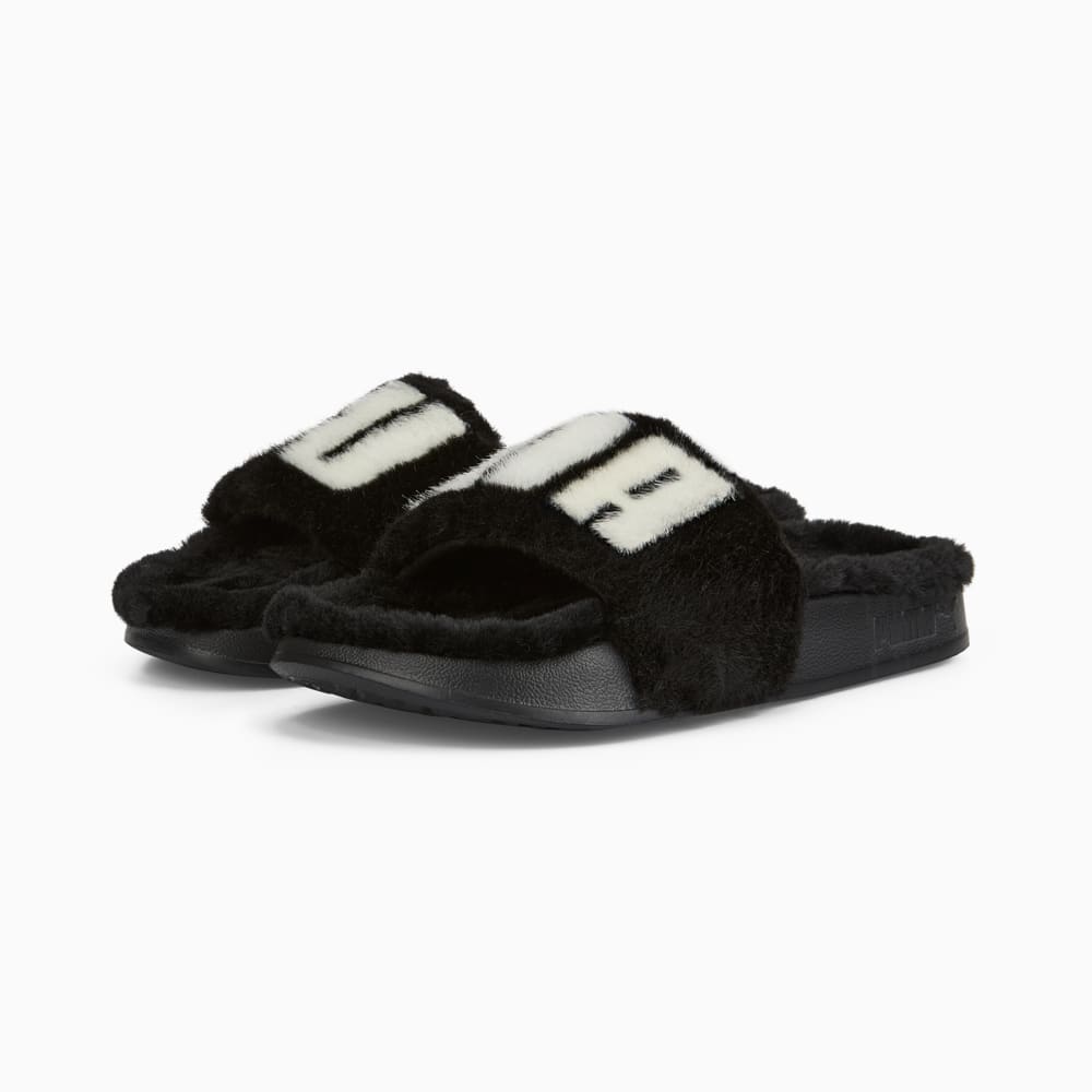 Leadcat 2.0 Fuzz Slides Women 10 Black Puma Black Puma White Puma 387313 01