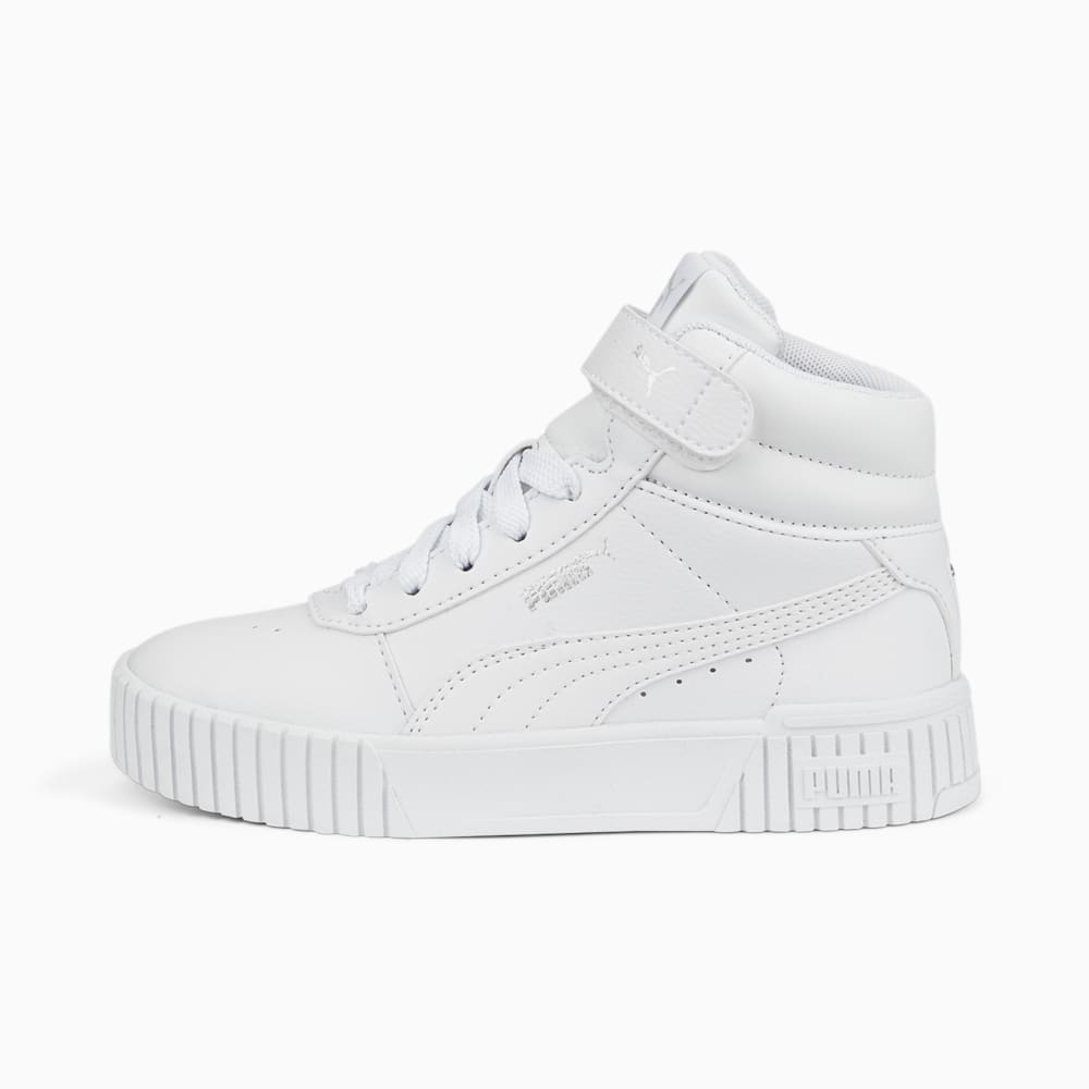 Изображение Puma Детские кроссовки Carina 2.0 Mid Sneakers Kids #1: Puma White-Puma White-Puma Silver