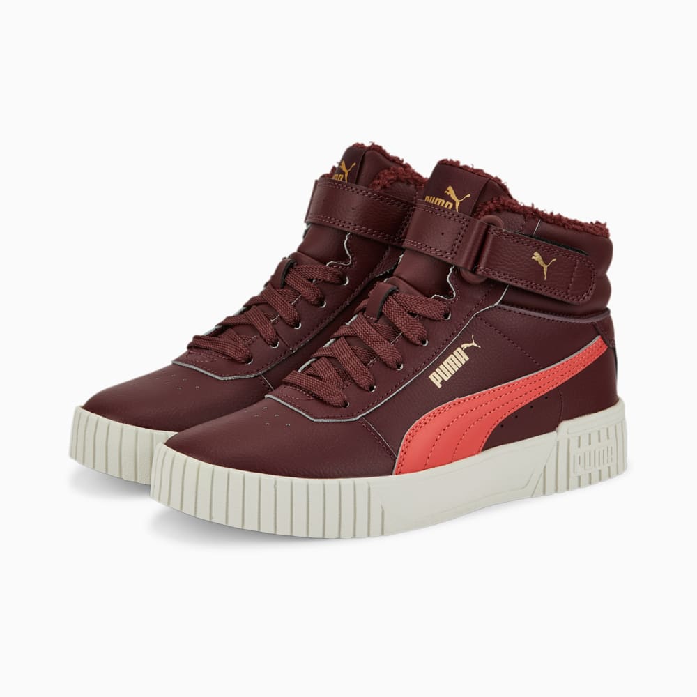 Изображение Puma Кроссовки Carina 2.0 Mid Winter Sneakers Youth #2: Aubergine-Salmon-Puma Team Gold